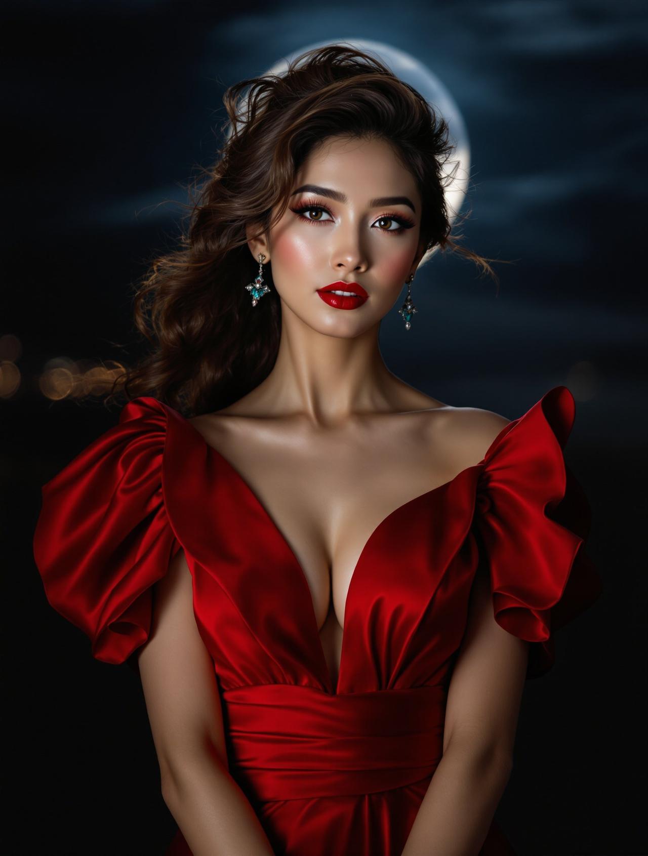 推女郎 - 红裙诱惑 - 马丽娜 - 唯美内衣写真摄影